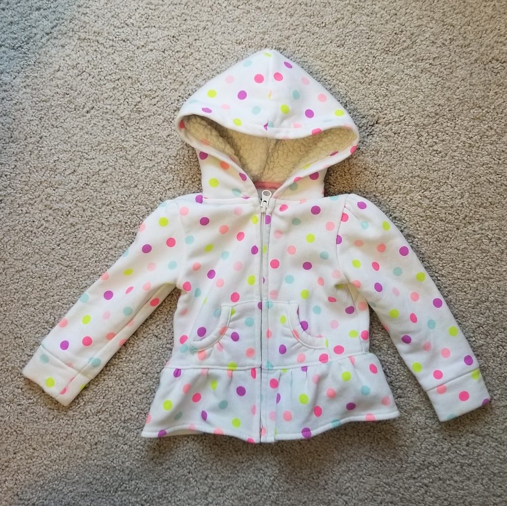 Baby Girl polka dot hoodie